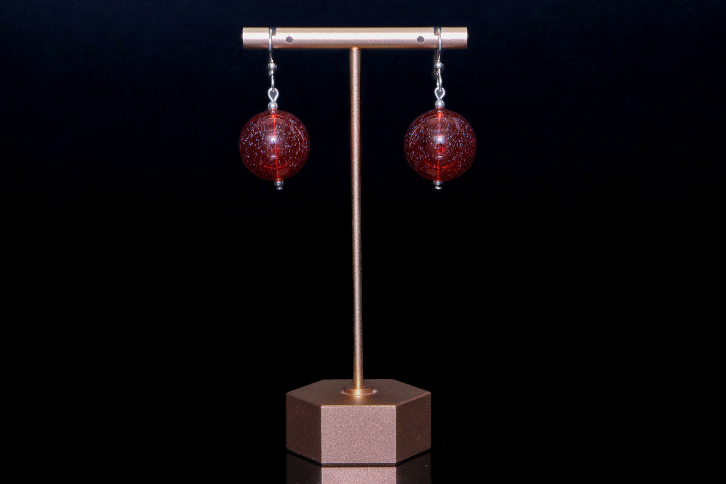 The Genesis Earring: Pomegranate Dichro