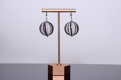 The Genesis Earring: Clear & Black