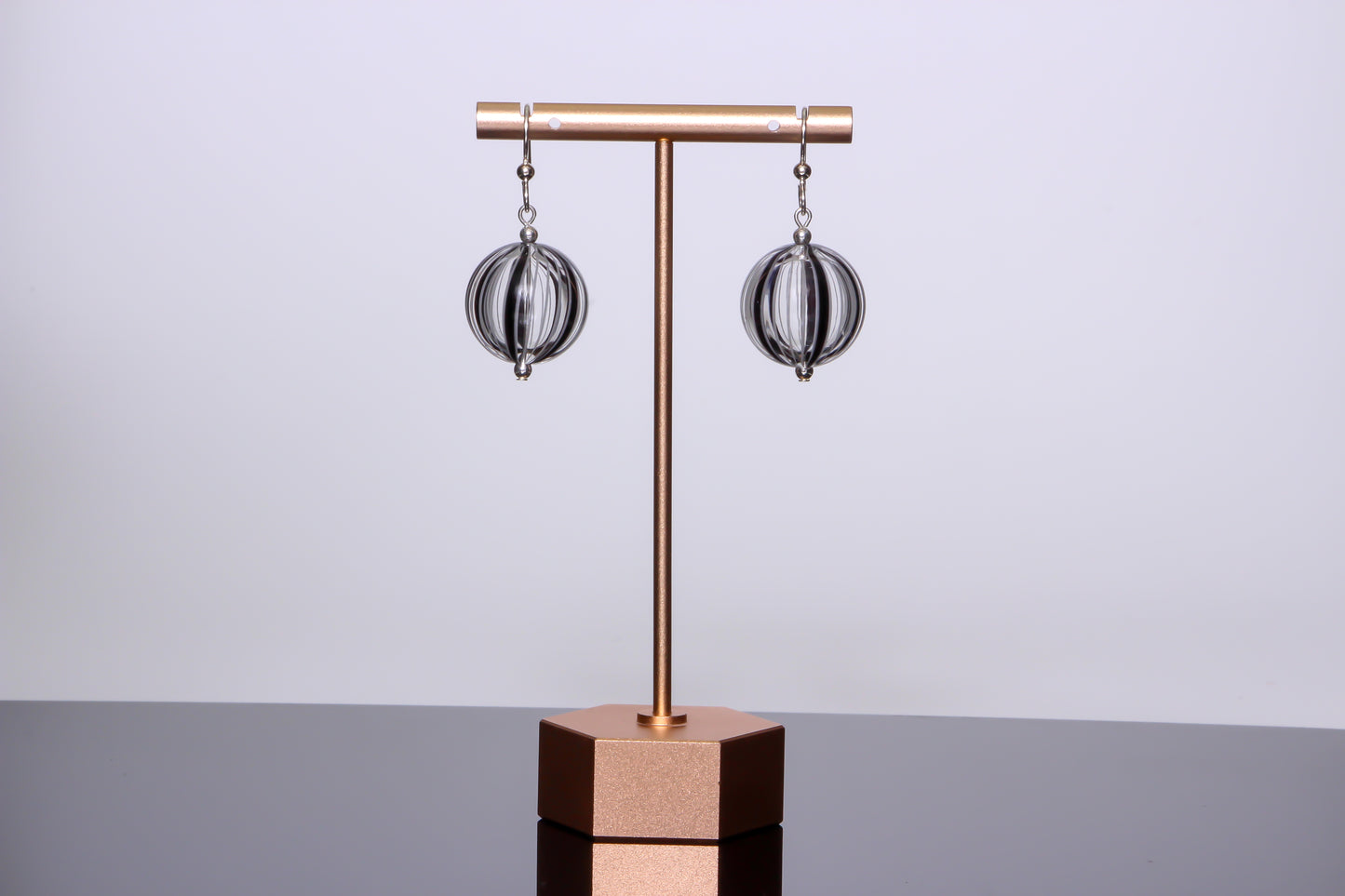 The Genesis Earring: Clear & Black
