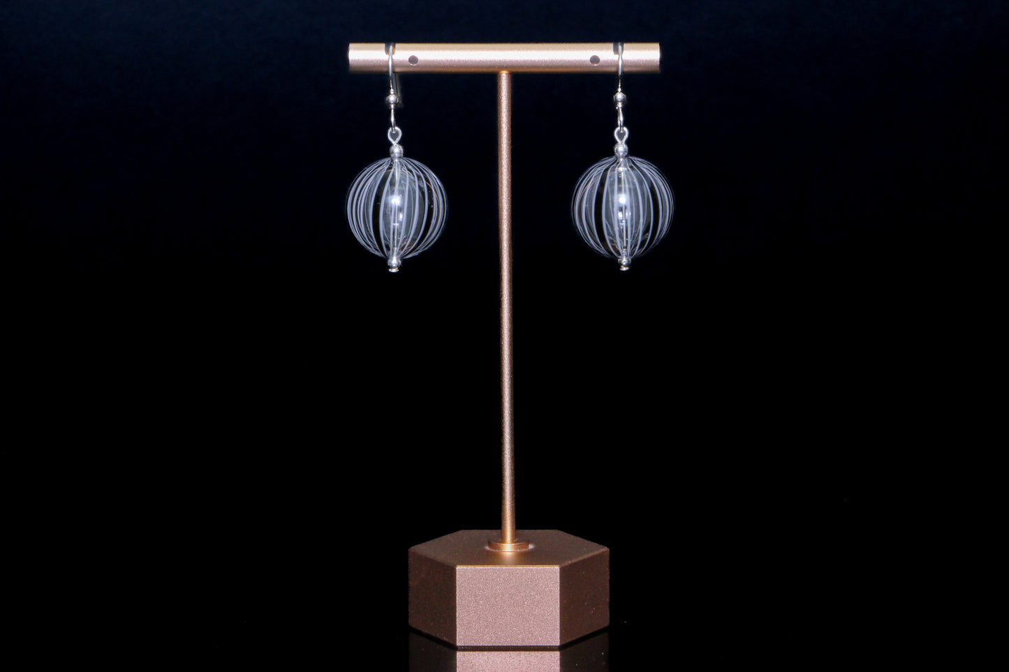 The Genesis Earring: Clear & Black