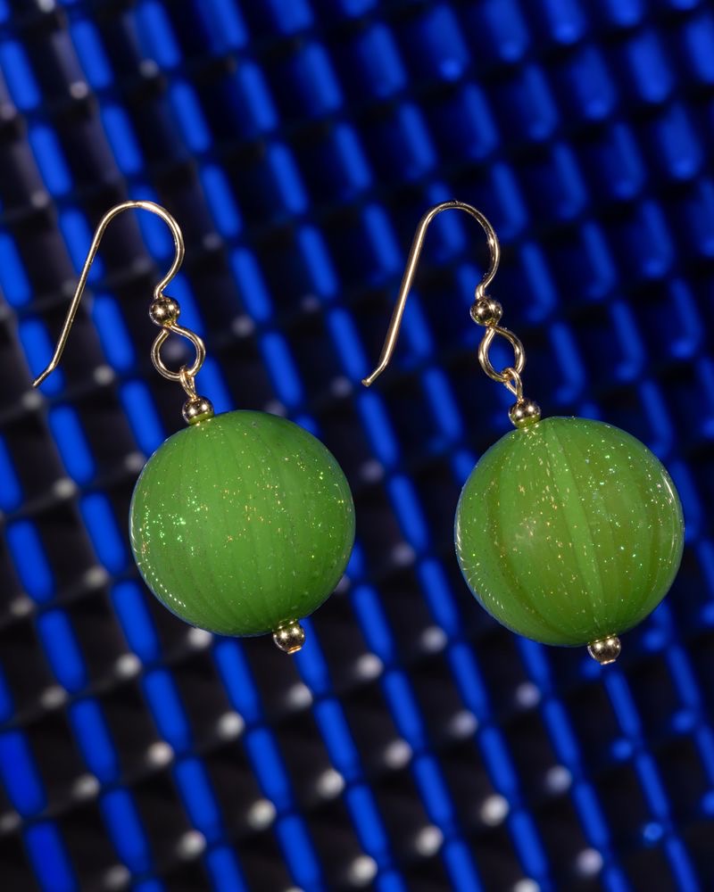 The Genesis Earring: Green Dichro